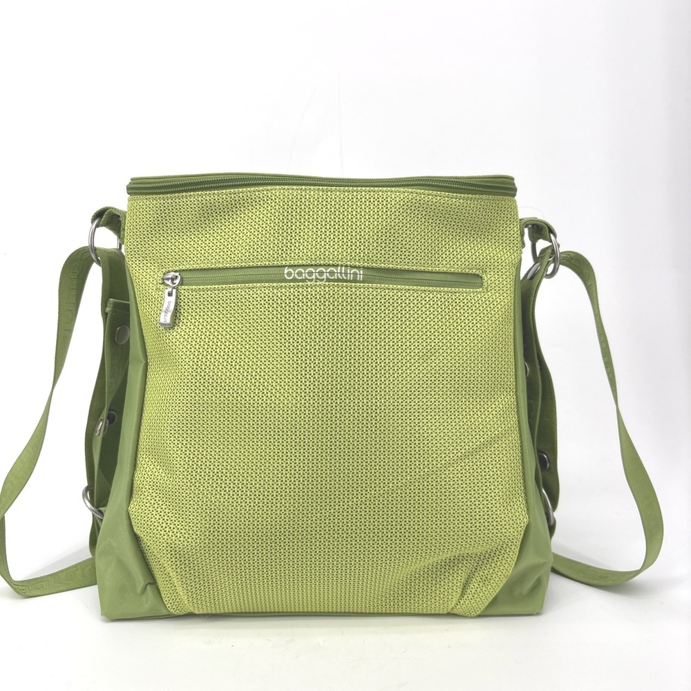 Baggallini Brisk Tote Bag Lime Green 3 in 1 Sport Collection Convertible Bag